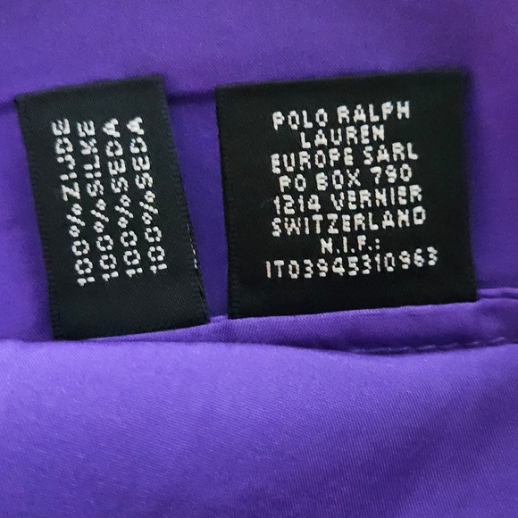 Ralph Lauren Black Label Womens Purple Silk Bateau Neckline Blouse Size 8 - Picture 5 of 11